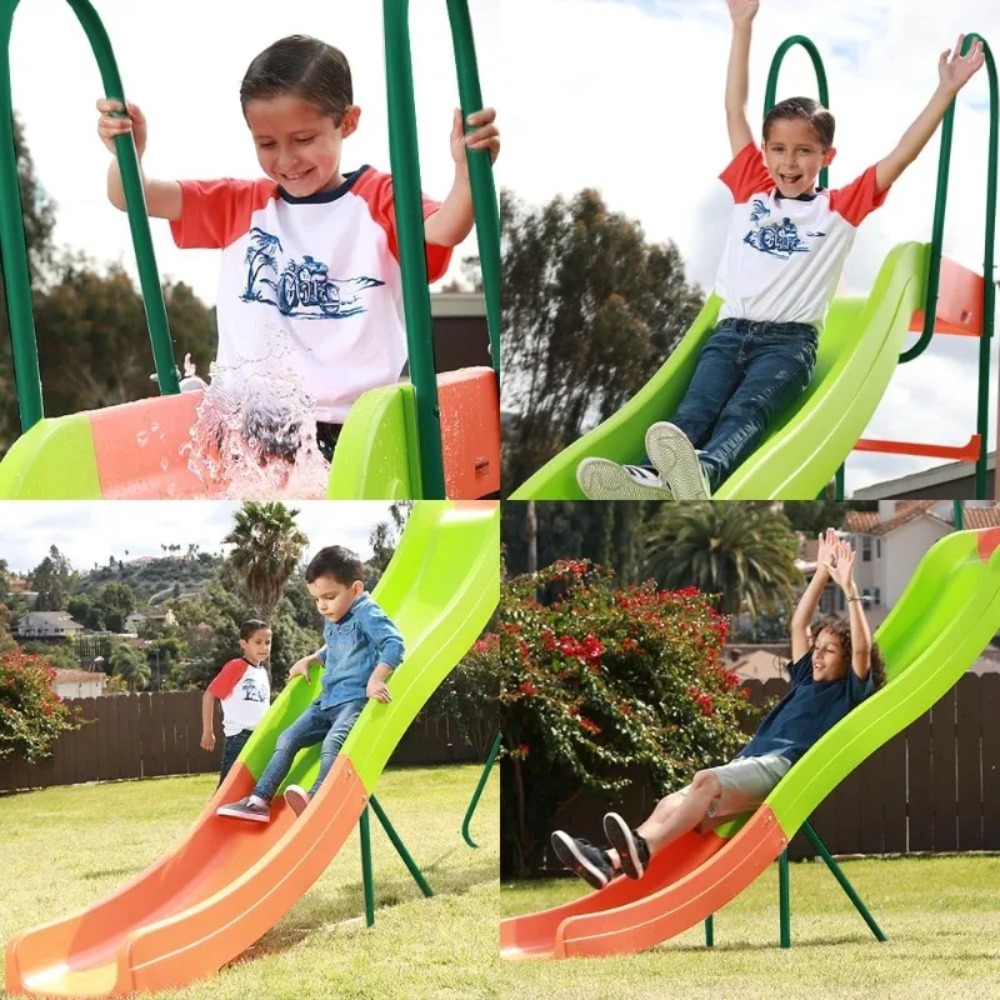 Tuinparaplu's - Speelplaatsgli - Kids Outdoor Swing Set With Slide recensie en prijs