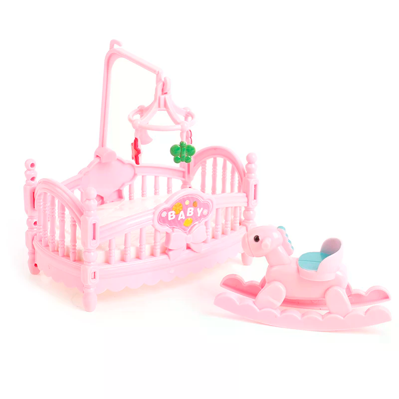 Miniatuur wieg houten paardens - Kids Outdoor Doll House recensie en prijs