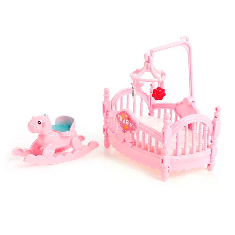 Miniatuur wieg houten paardens - Kids Outdoor Doll House recensie en prijs