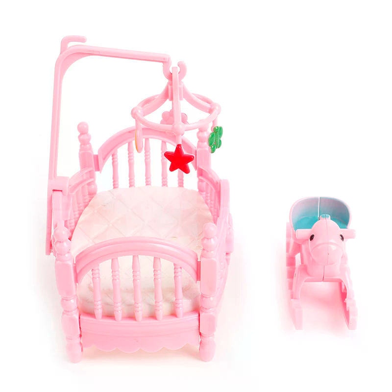 Miniatuur wieg houten paardens - Kids Outdoor Doll House recensie en prijs