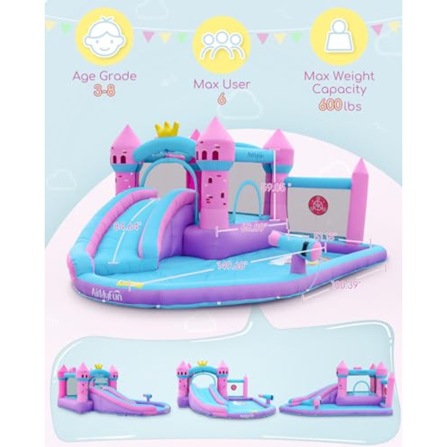 Opblaasbare waterglijbaan met  - Kids Outdoor Bounce House recensie en prijs